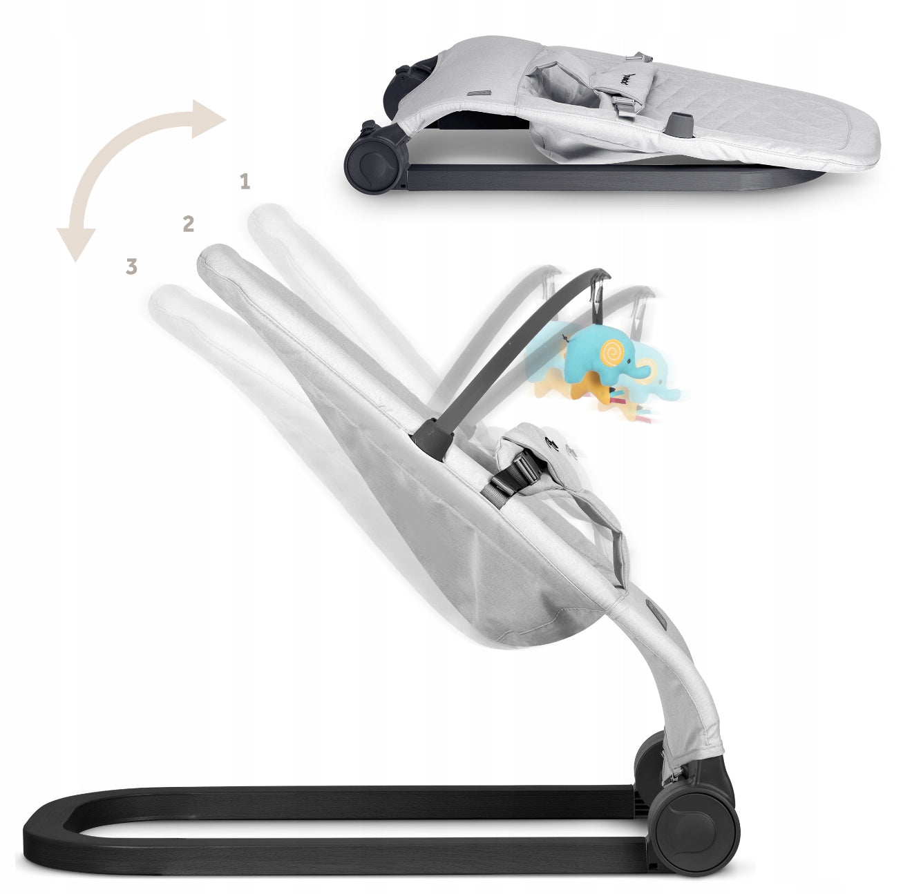 Nukido - Gultukas–supynė 2in1 su žaislais