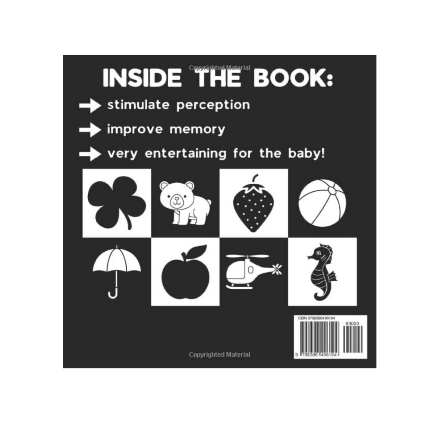 High Contrast kūdikių knygelė – juodai balti paveikslėliai kūdikiams ir naujagimiams regėjimo lavinimui (0+)