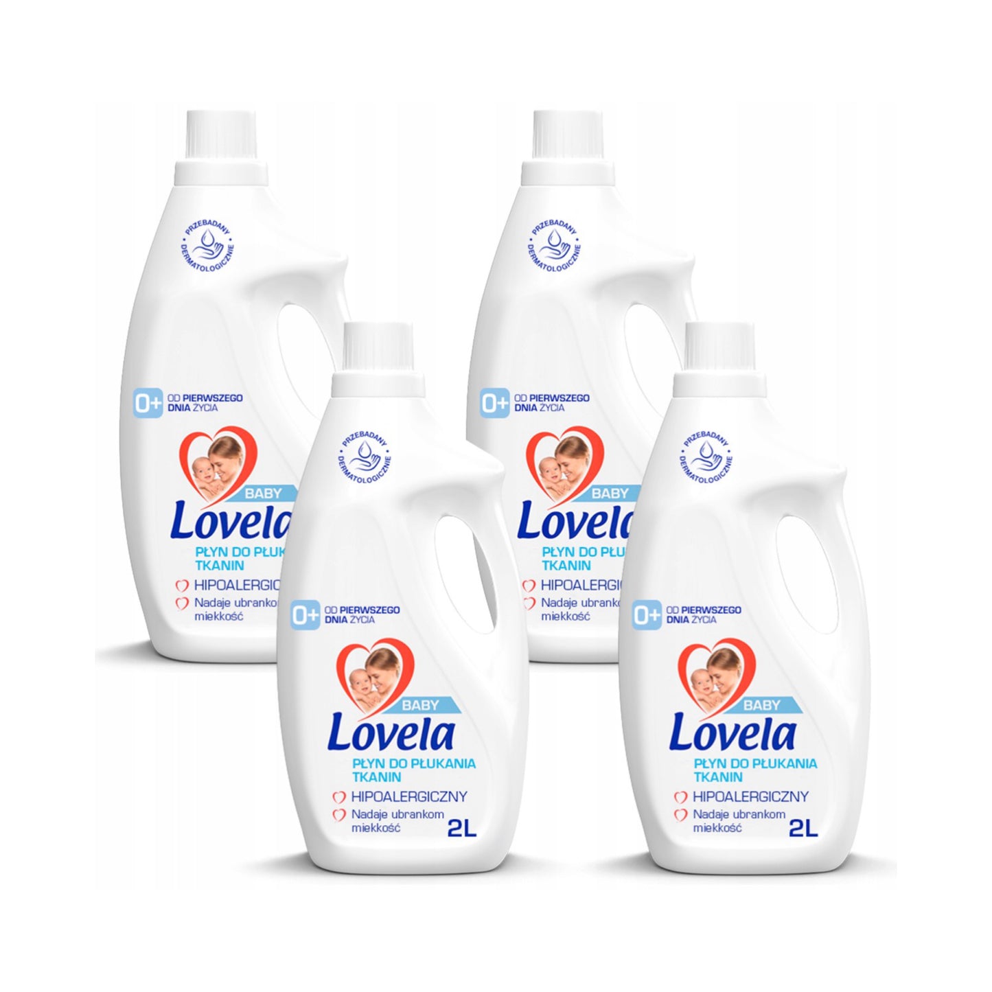 Lovela Baby hipoalerginis audinių minkštiklis kūdikių ir vaikų drabužiams – 4x2l (8l)