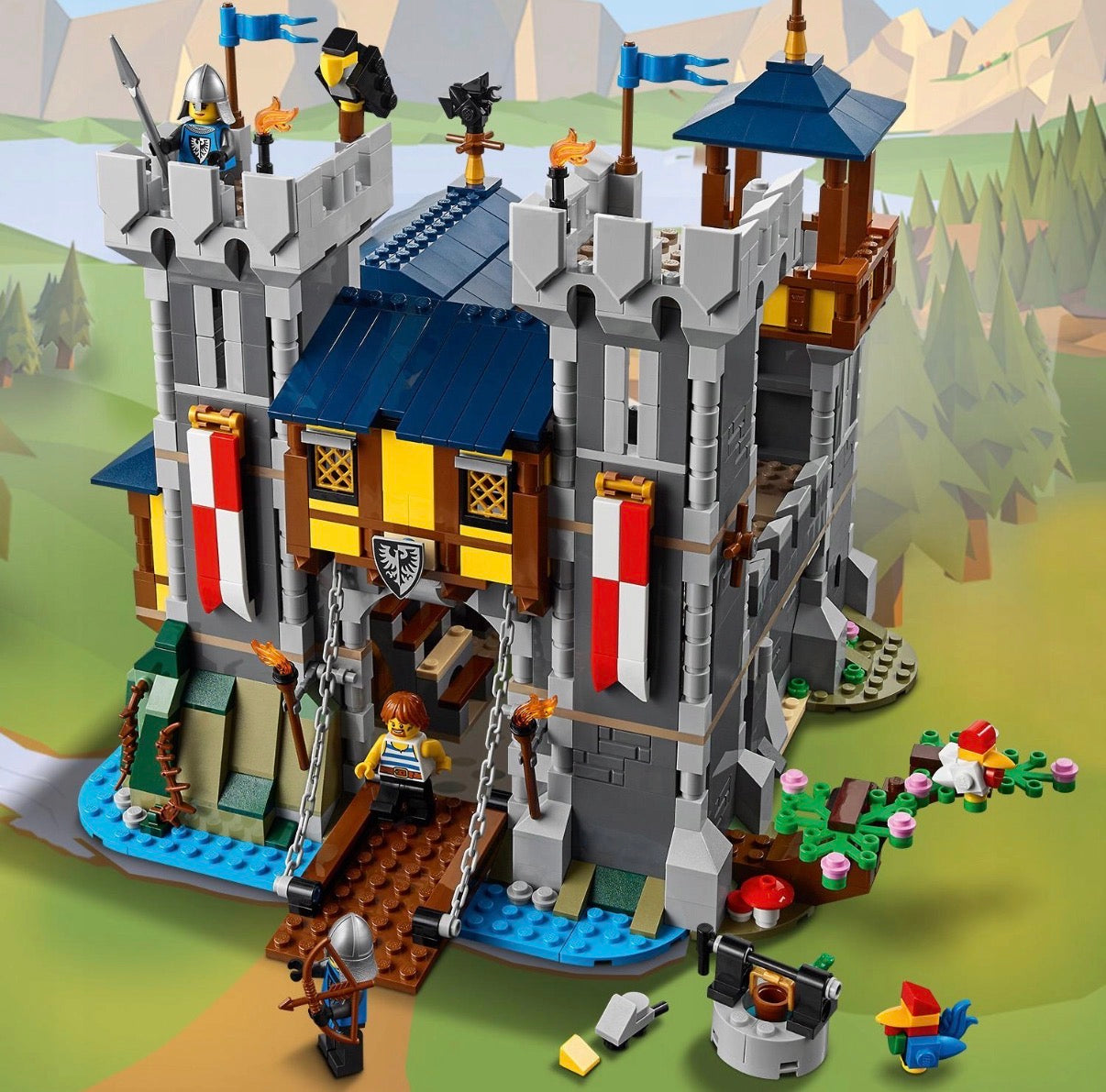 LEGO® Creator 3in1 Viduramžių pilis 31120 – 3 modeliai viename rinkinyje
