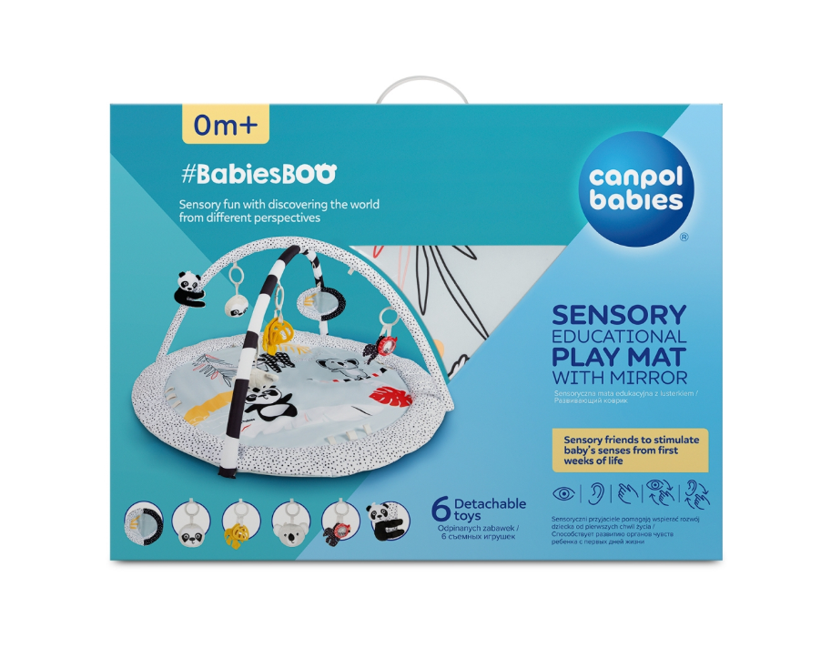CANPOL BABIES sensorinis žaidimų kilimas su veidrodžiu, BabiesBoo