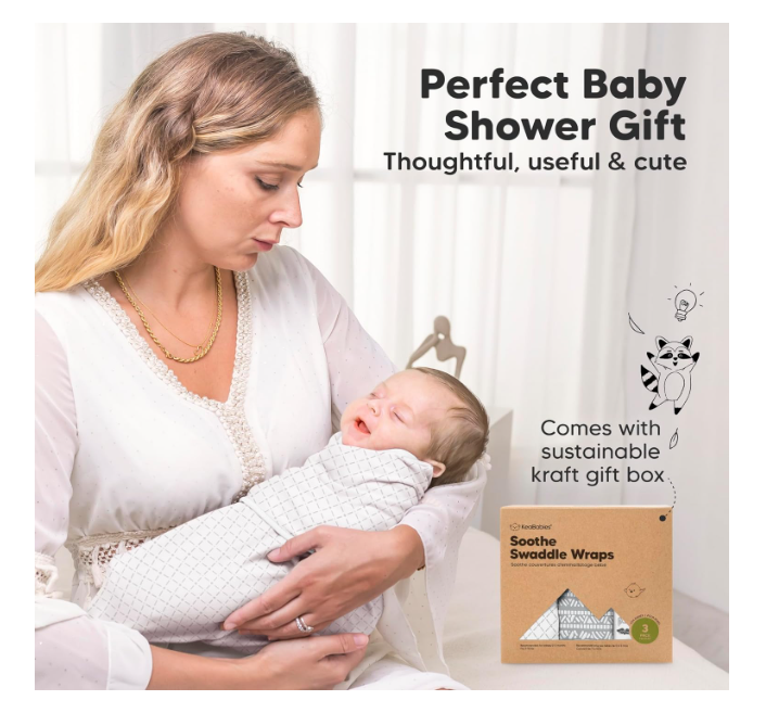 KeaBabies - orgaanilised beebimähkmed - 3 tk komplekt (0-3 kuud)