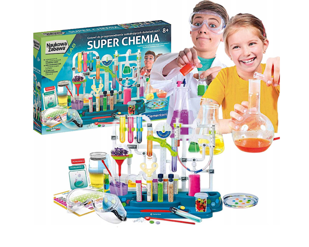 Clementoni Super Chemistry - Eksperimentų rinkinys, įvairių spalvų