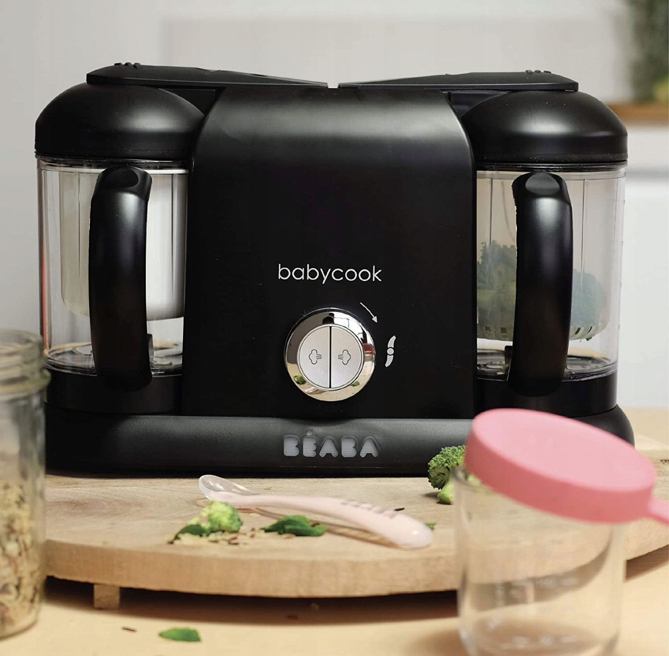 BEABA BABYCOOK PLUS trintuvas-garintuvas 4in1, Black