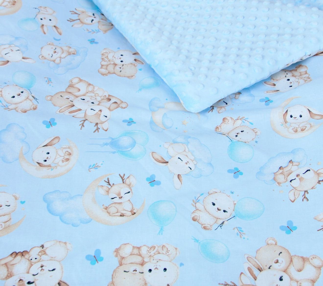 „BabyLux“ švelnus dvipusis pledo ir pagalvės komplektas