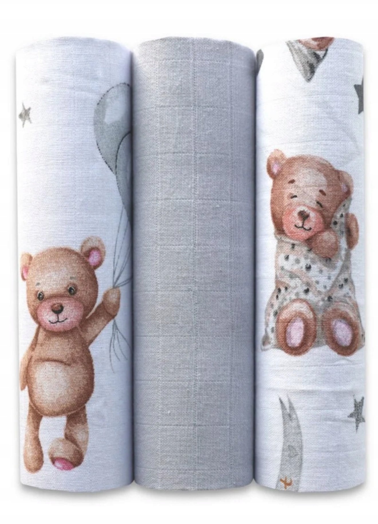 Musliinist beebitekid 3 tk, 60x80 cm