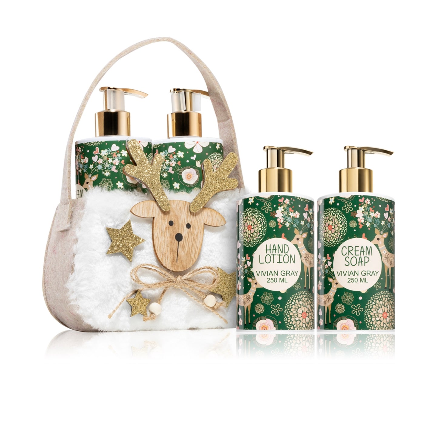 Vivian Gray „Natural Christmas Green Tea & Citrus“ rankų priežiūros dovanų rinkinys