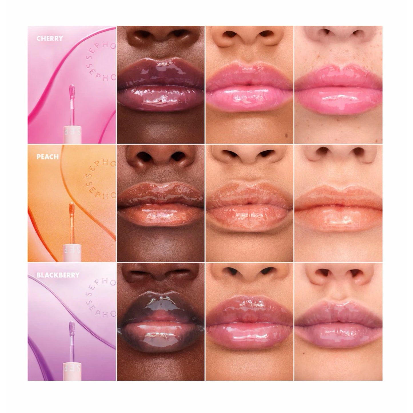 SEPHORA niisutav huuleõli trio – pühade kinkekomplekt kosmeetikakinkekarbiga