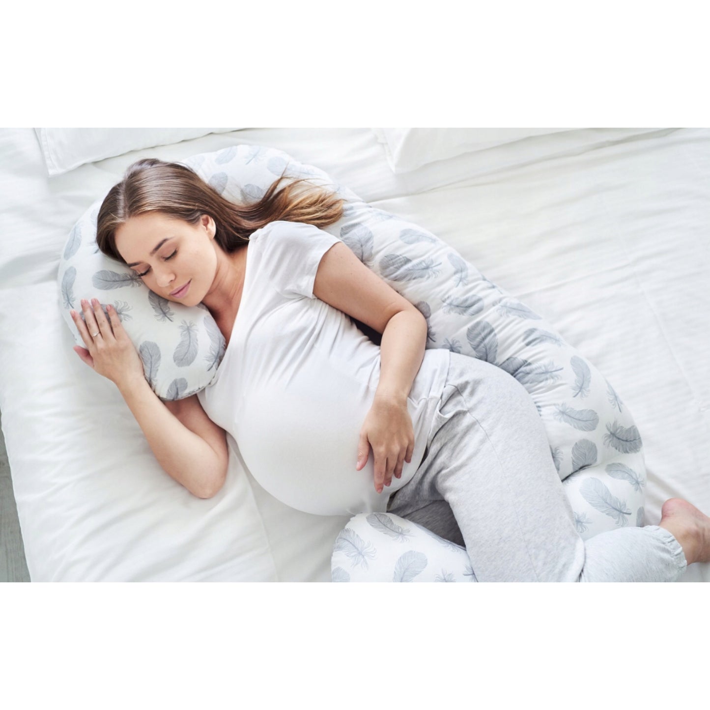 Multifunkcinė nėštumo ir žindymo pagalvė 3in1, C formos, 300 cm