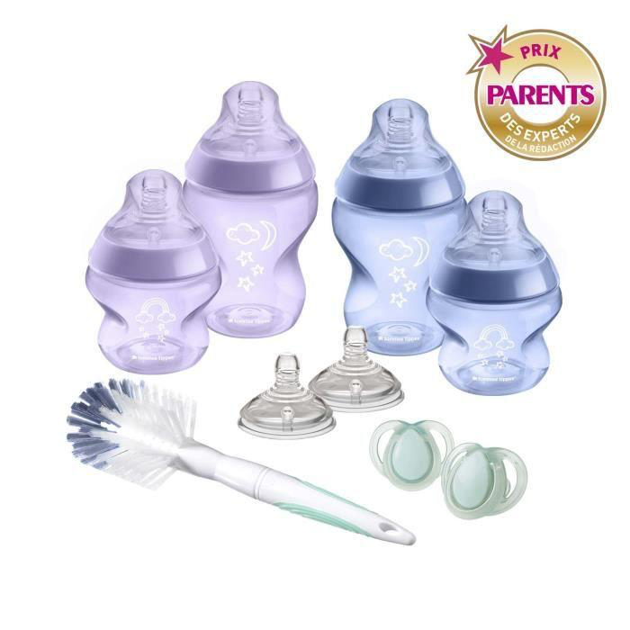 Buteliukų rinkinys Tommee Tippee Closer To Nature, 0 mėn., mėlyna/violetinė
