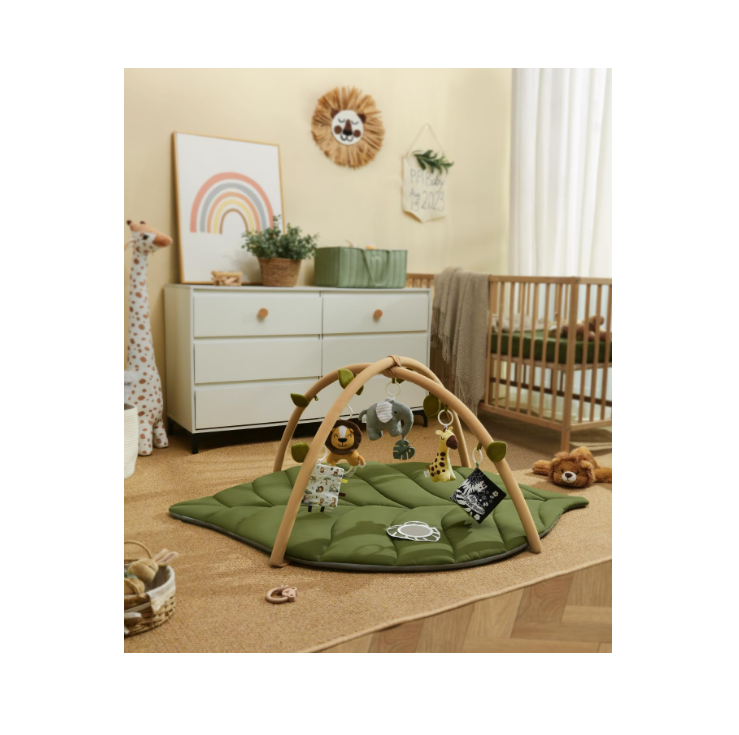 Blissful Diary mängumatt kaarega – beebimänguvõimlemismatt ja mängukaar, roheline