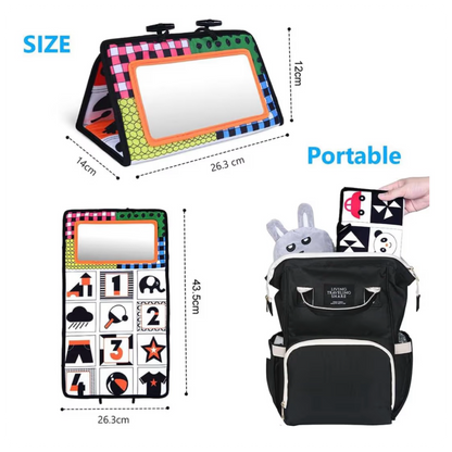 Sensorinis veidrodis kūdikiams su juodai baltais raštais (0–12 mėn.)