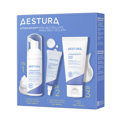 AESTURA ATOBARRIER365 Bestselerių rinkinys – mini priežiūra jautriai odai
