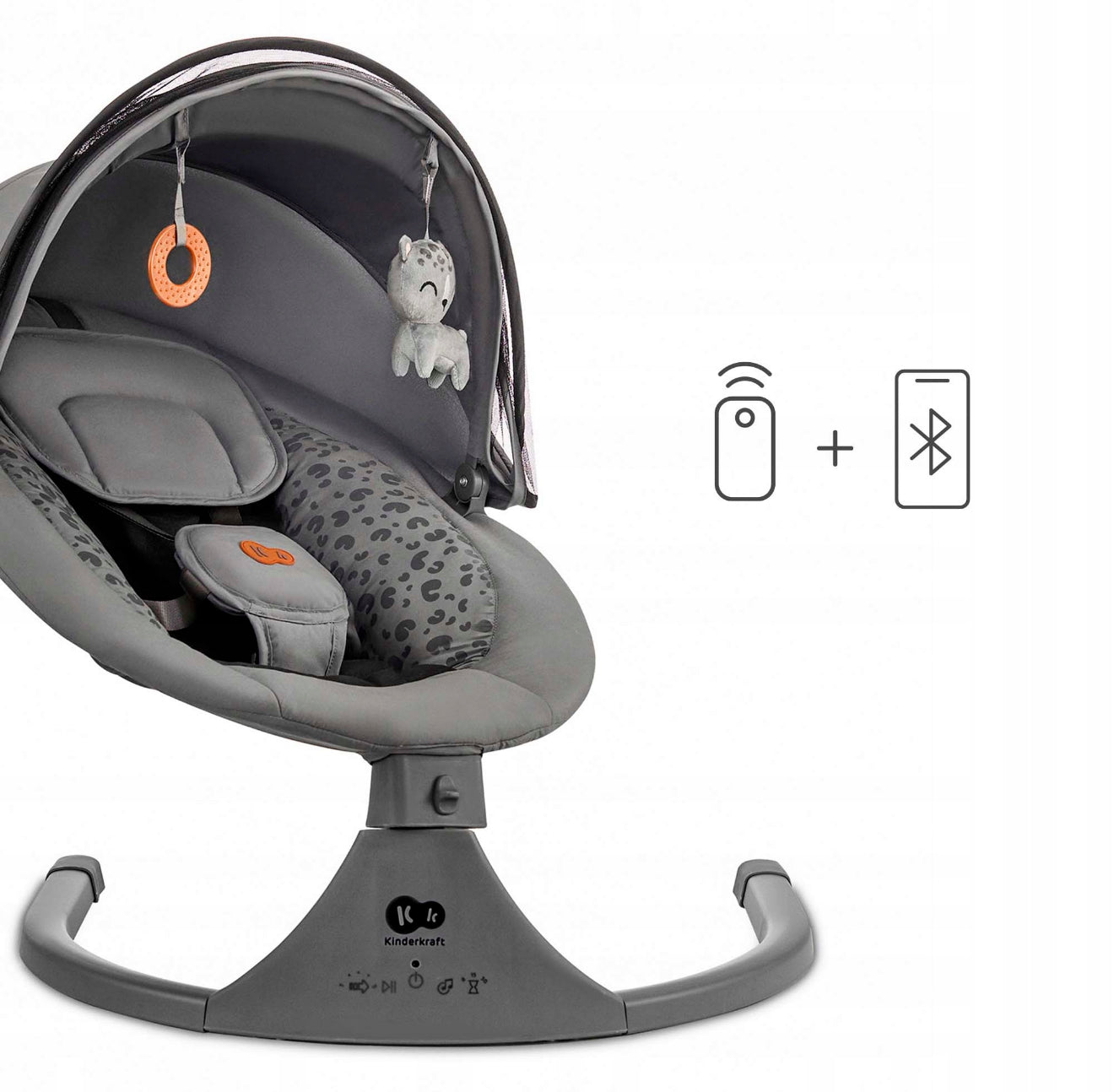 Kinderkraft LUMI 2 - Elektrinis supamas gultukas su Bluetooth