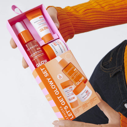 SEPHORA COLLECTION LET’S GET GLOWY SET – mini odos priežiūros ir švytėjimo rinkinys