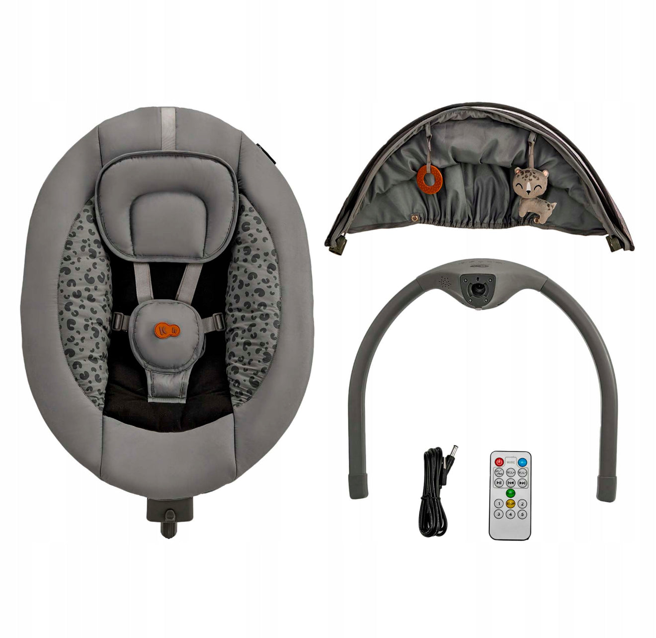 Kinderkraft LUMI 2 - Elektrinis supamas gultukas su Bluetooth