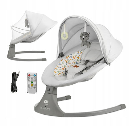 Kinderkraft LUMI 2 - Elektrinis kūdikio gultukas–supynė su pulteliu ir „Bluetooth“