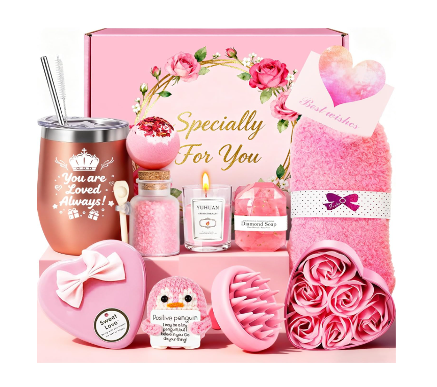 Romantiškas dovanų rinkinys moterims - namų SPA ir poilsis