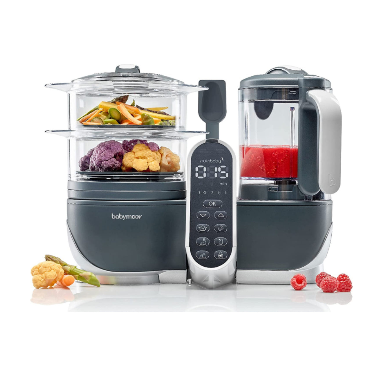 BABYMOOV Nutribaby+ daugiafunkcinis maisto gaminimo prietaisas Grey