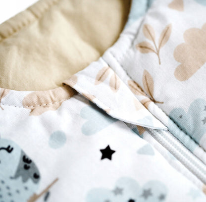 Soe kahepoolne magamiskott sokkidega „BabyU“, 1.5 TOG