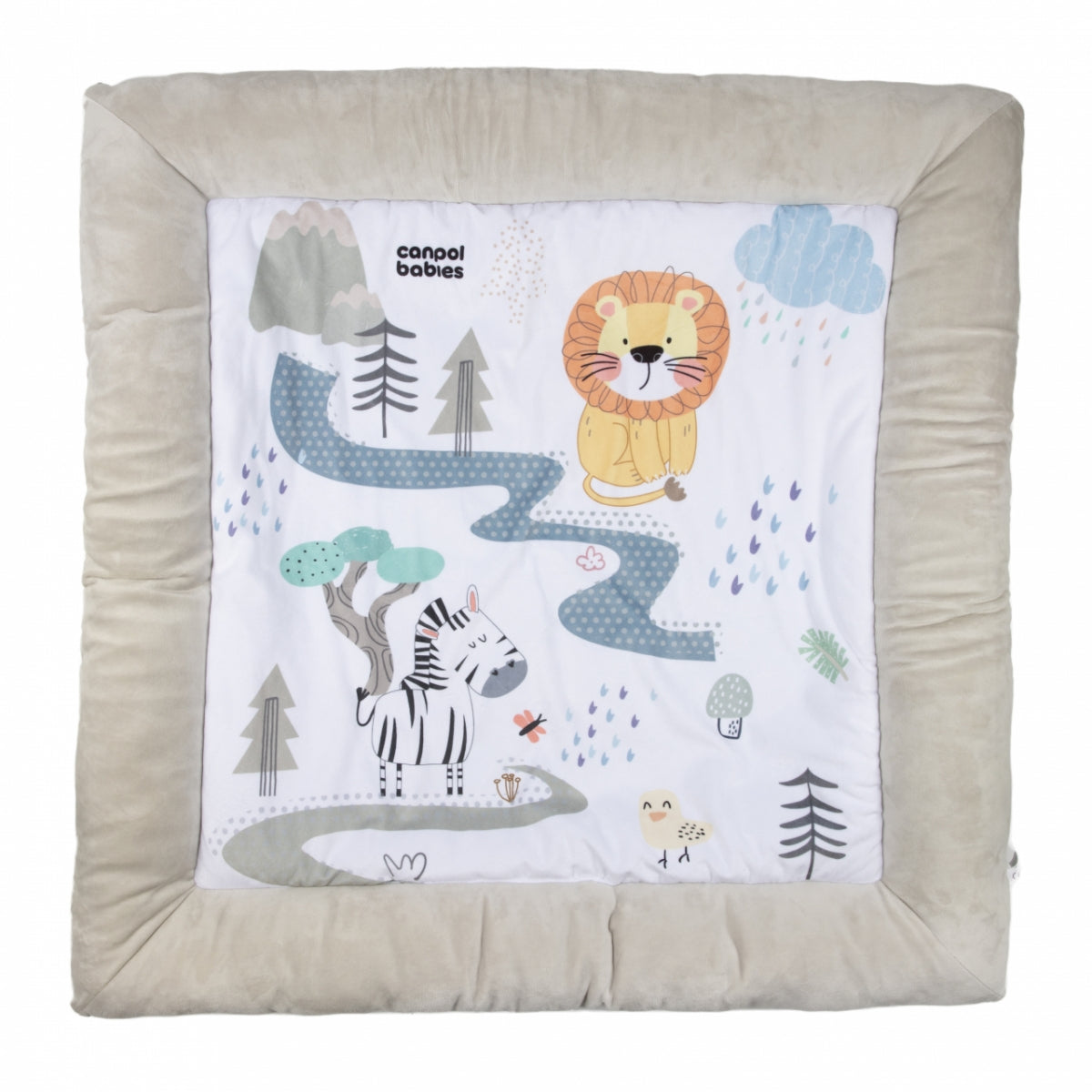 CANPOL BABIES minkštas mokomasis žaidimų kilimas su arkomis, 0+ mėn., SAFARI