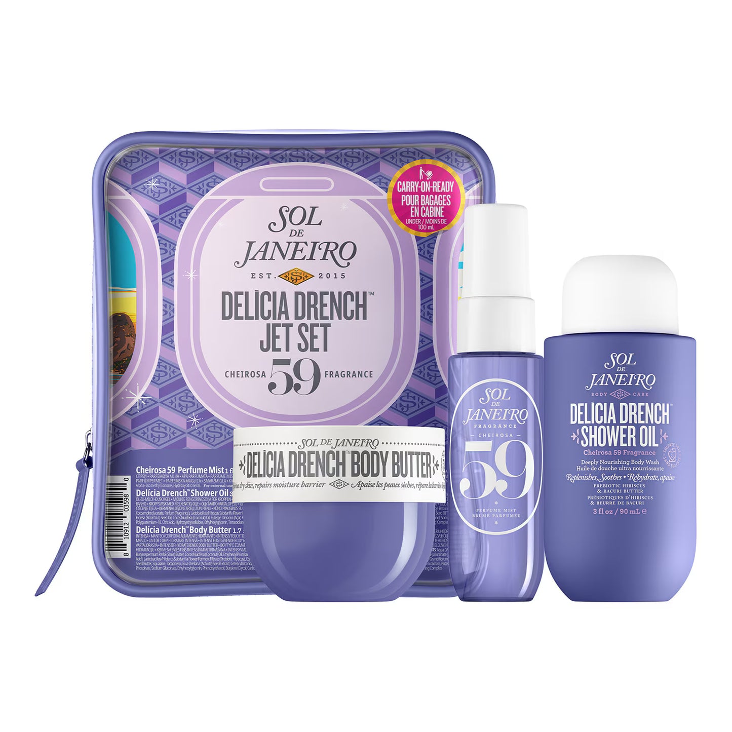 SOL DE JANEIRO Delicia Drench™ Jet Set – kūno priežiūros rinkinys
