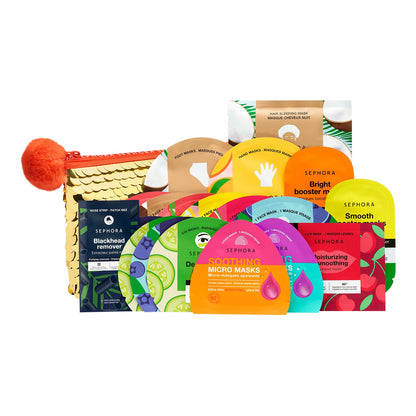 SEPHORA pidulik 20 maski komplekt kosmeetikakotiga
