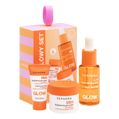 SEPHORA COLLECTION LET’S GET GLOWY SET – mini odos priežiūros ir švytėjimo rinkinys