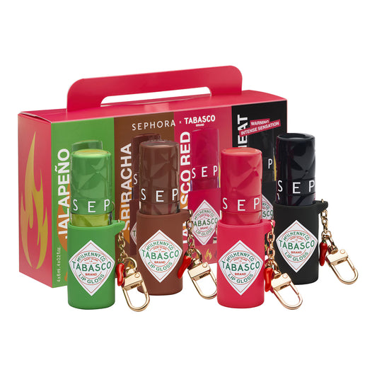 SEPHORA COLLECTION OUTRAGEOUS PLUMP VOLUME x TABASCO – 4 atspalvių rinkinys