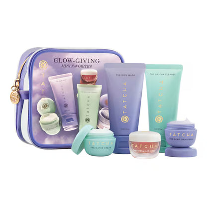 TATCHA Glow Giving Mini Favourites - Prabangus mini veido ir lūpų priežiūros rinkinys