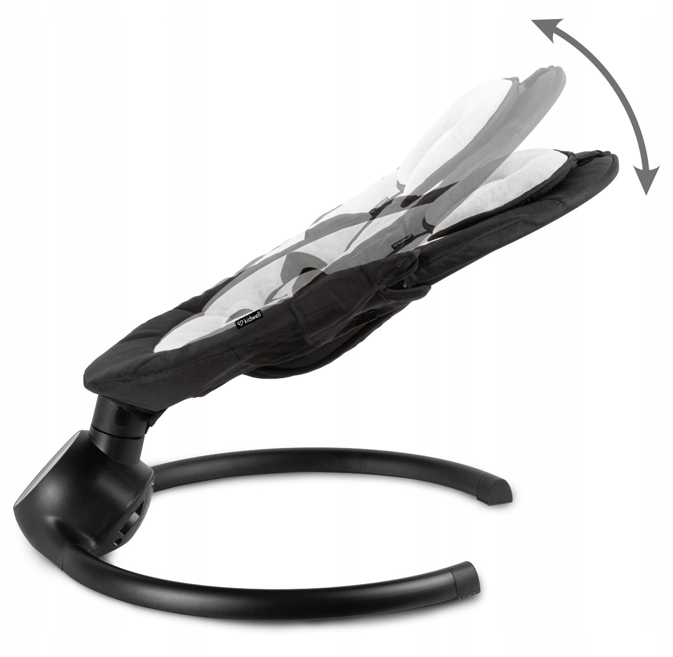 Kidwell REVE 2in1 Elektrinis kūdikio gultukas–supynė (juodas/sidabrinis)