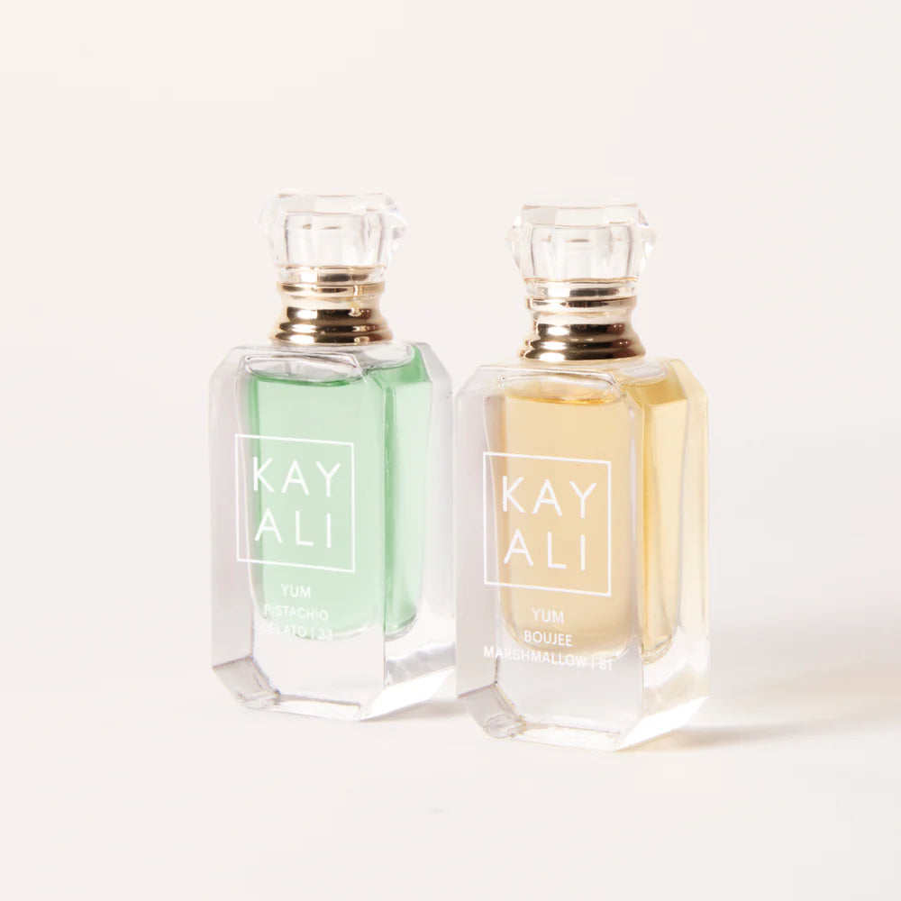 **KAYALI Yum Mini Duo – gurmaniškas duetas (Pistachio Gelato | 33 & Boujee Marshmallow | 81)