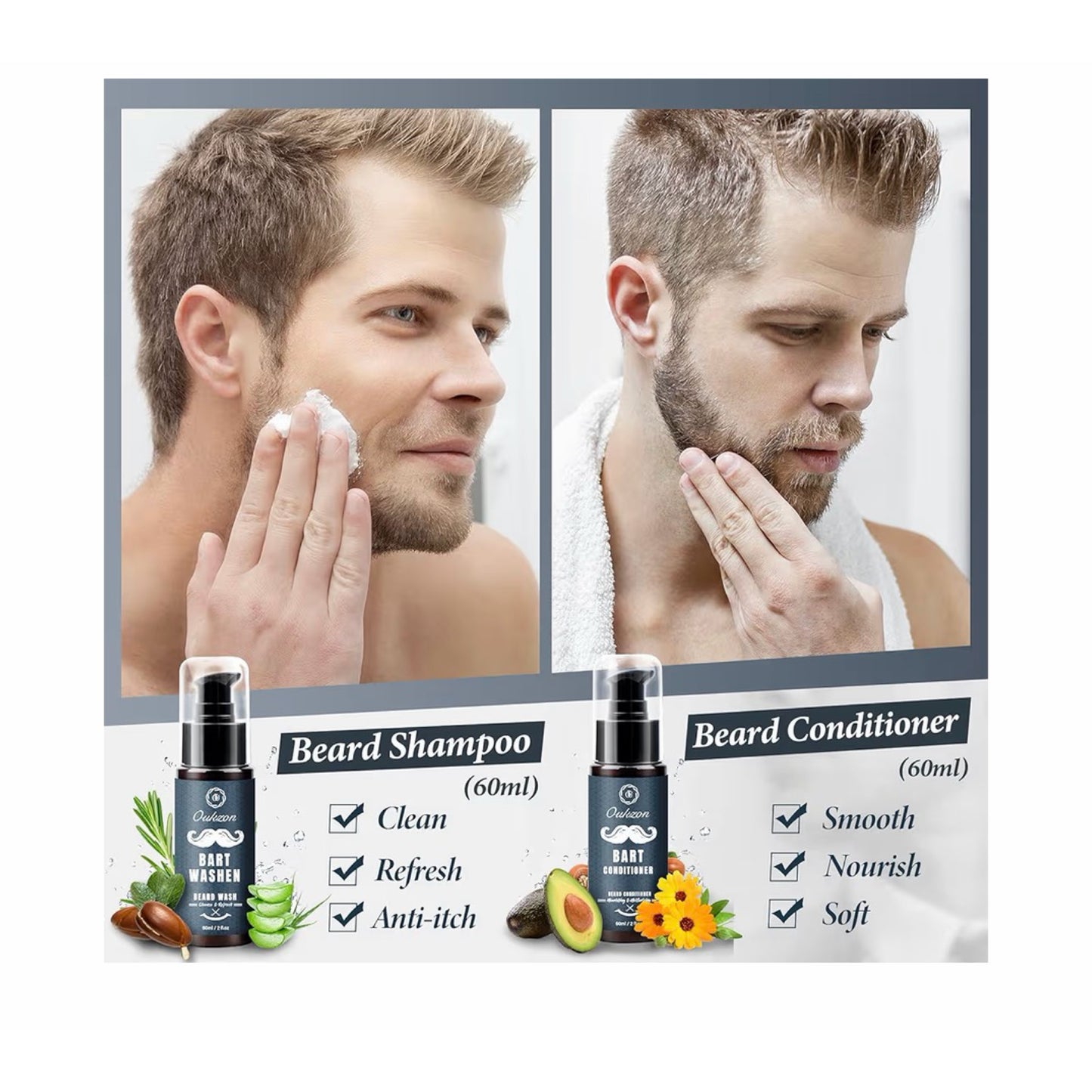 Premium 10-in-1 Barzdos Priežiūros Dovanų Rinkinys Vyrams