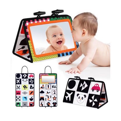 Sensorinis veidrodis kūdikiams su juodai baltais raštais (0–12 mėn.)