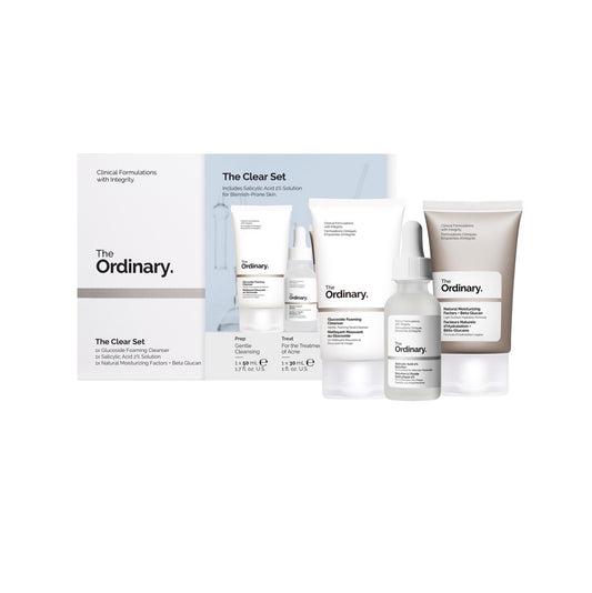 The Ordinary „The Clear Set“ Veido Priežiūros Rinkinys (3 vnt.) Probleminei ir Riebiai Odai