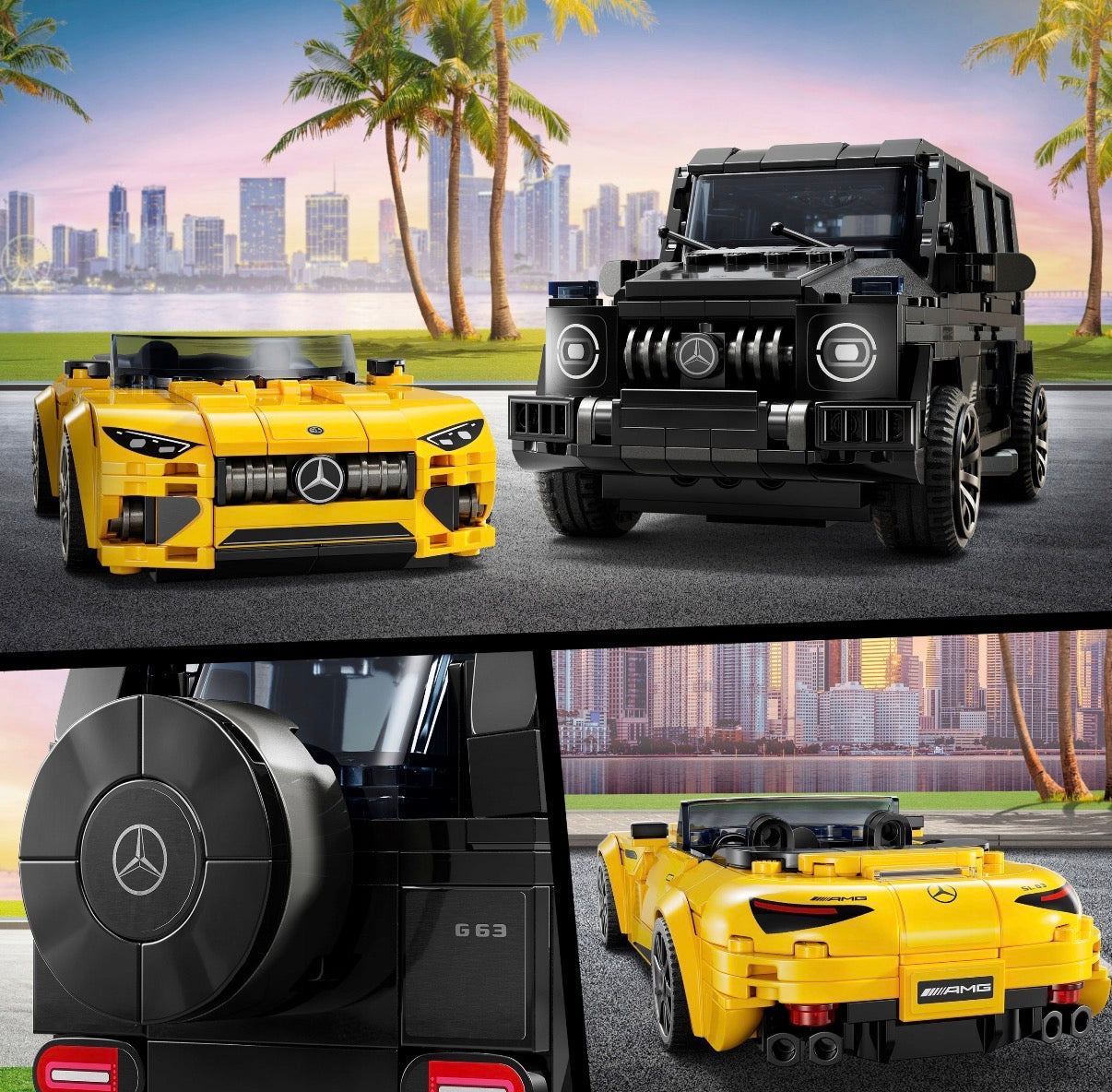 LEGO® Speed ​​​​Champions Mercedes-AMG G 63 ja Mercedes-AMG SL 63 (76924) – 2 auto komplekt