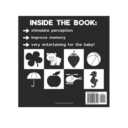 High Contrast kūdikių knygelė – juodai balti paveikslėliai kūdikiams ir naujagimiams regėjimo lavinimui (0+)