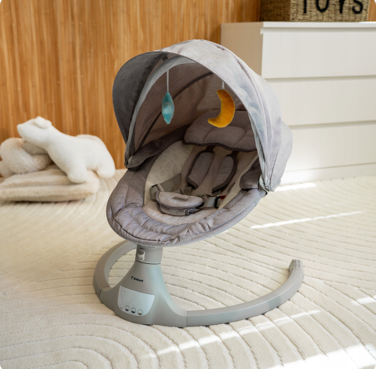 Kidnort - Elektriline beebikiik Bluetoothi ​​ja puldiga (hall)