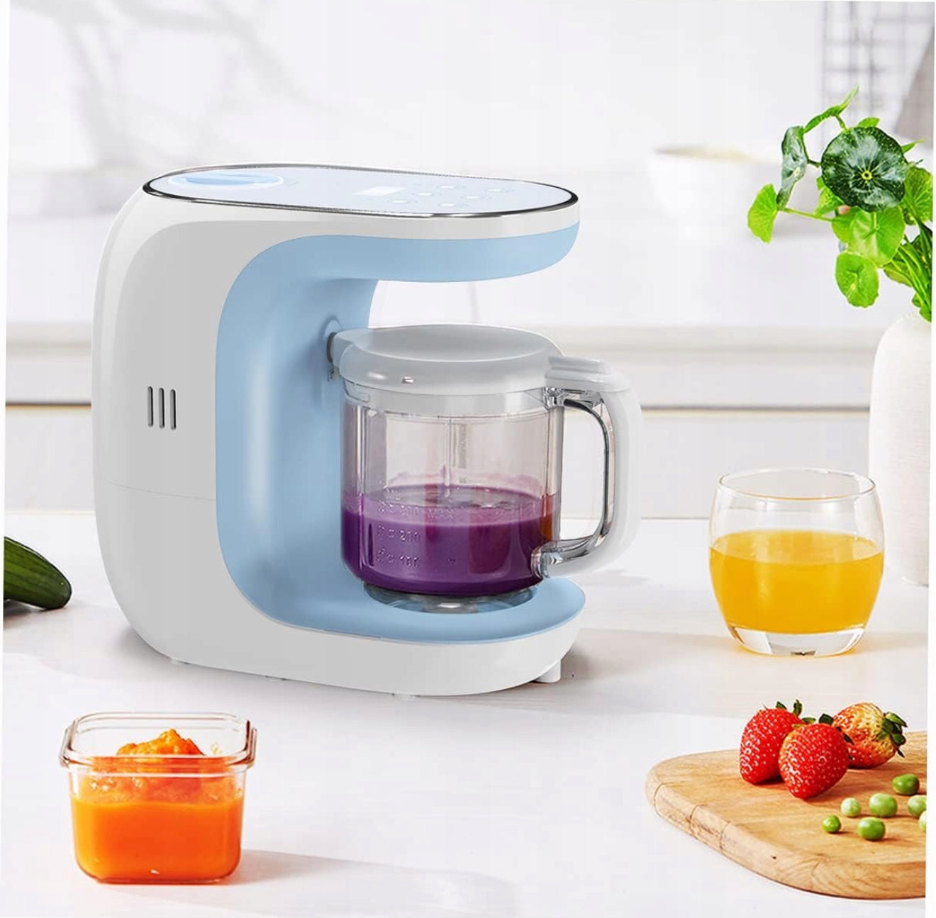 Multifunktsionaalne 5-ühes beebitoidukombain - aurutamine, kuumutamine, sulatamine ja segamine