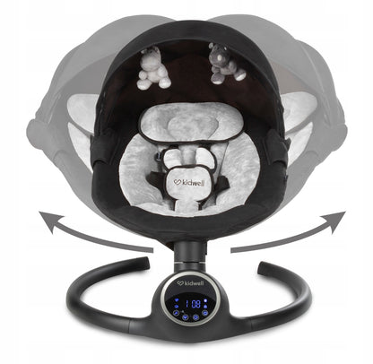 Kidwell REVE 2in1 Elektrinis kūdikio gultukas–supynė (juodas/sidabrinis)