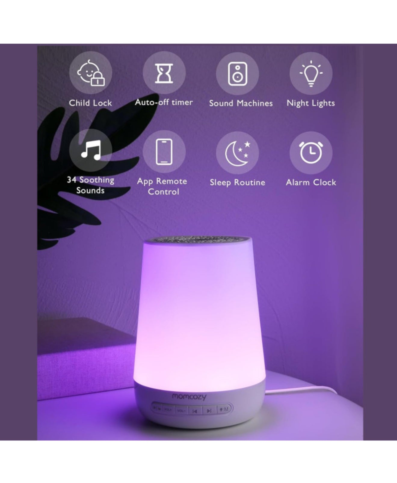 MOMCOZY Baltojo triukšmo aparatas - šveistuvas