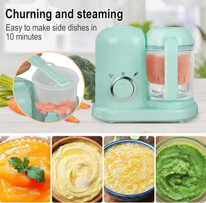 HOAPIN 4in1 kūdikių maisto garintuvas - trintuvas (žalias)