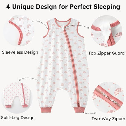 „Unnivoll“ kūdikių medvilninis miegmaišis su kojelėmis, 2vnt., 1.0 TOG