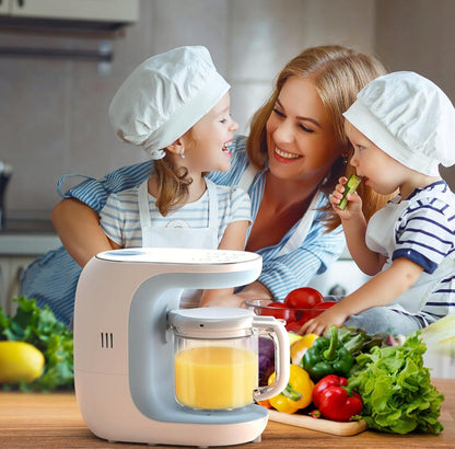 Multifunktsionaalne 5-ühes beebitoidukombain - aurutamine, kuumutamine, sulatamine ja segamine
