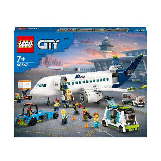 LEGO® City reisilennuk – lennukikomplekt lennujaama transpordi ja figuuridega