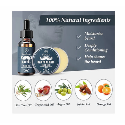 Premium 10-in-1 Barzdos Priežiūros Dovanų Rinkinys Vyrams