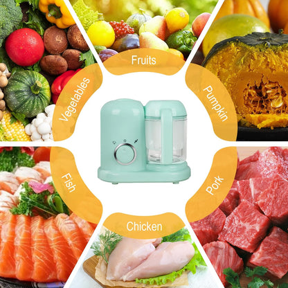 HOAPIN 4in1 kūdikių maisto garintuvas - trintuvas (žalias)