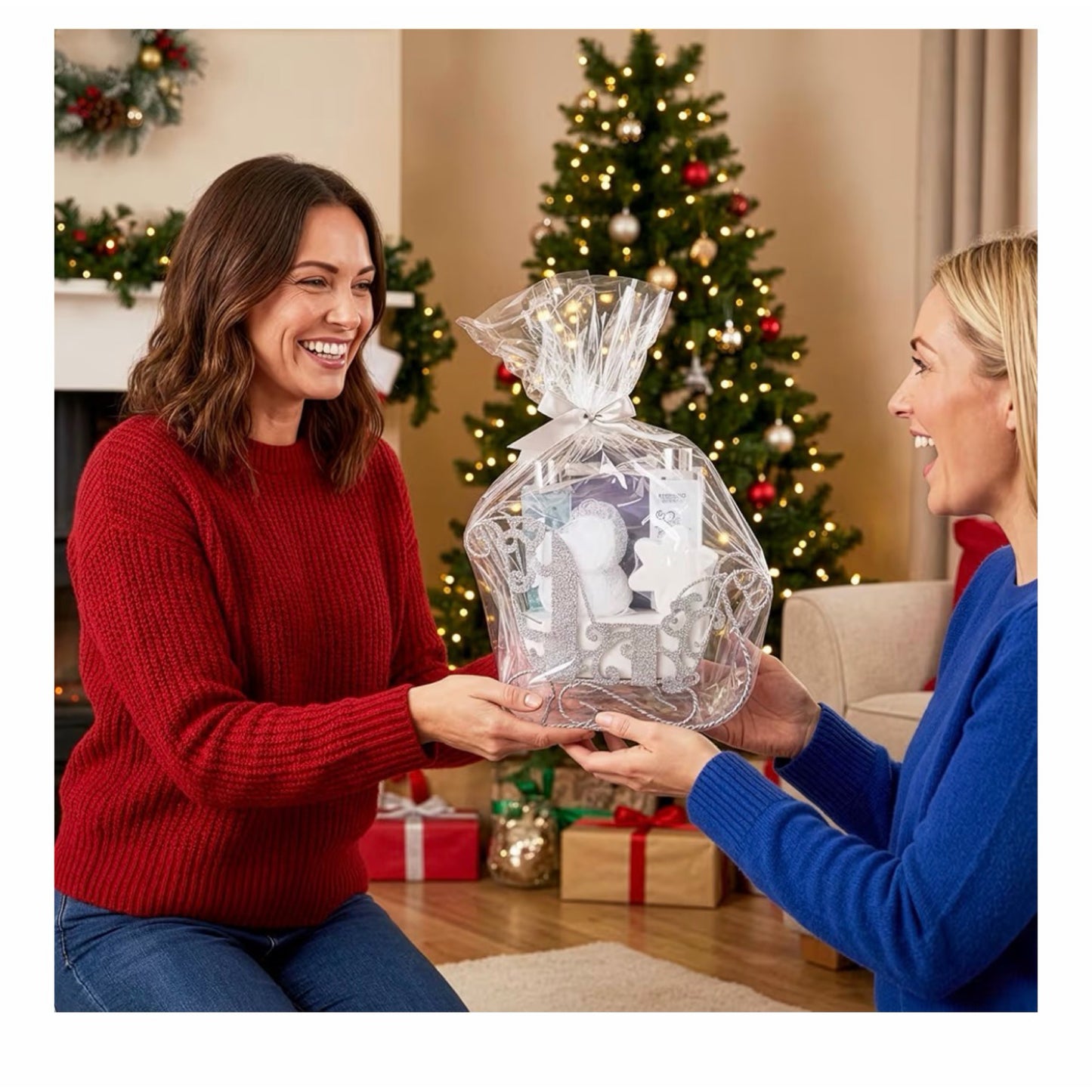 „Vanilla Christmas“ 6 dalių kalėdinis SPA rinkinys dekoratyvinėse rogutėse