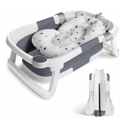 Kokkupandav silikoonist beebivann padja ja temperatuurianduriga