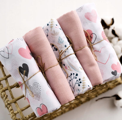 „BabyU“ Muslino merliukai kūdikiui, 5 vnt. rinkinys